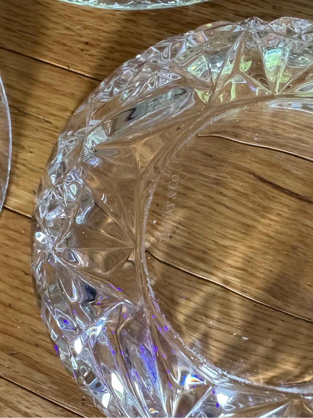 Tiffany & Co. Rock Cut Crystal Serving Bowl Set and Votive Candle Holder. - Picture 8 of 9